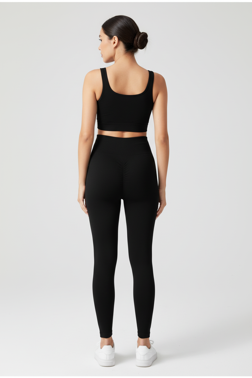 Black maternity set back clean