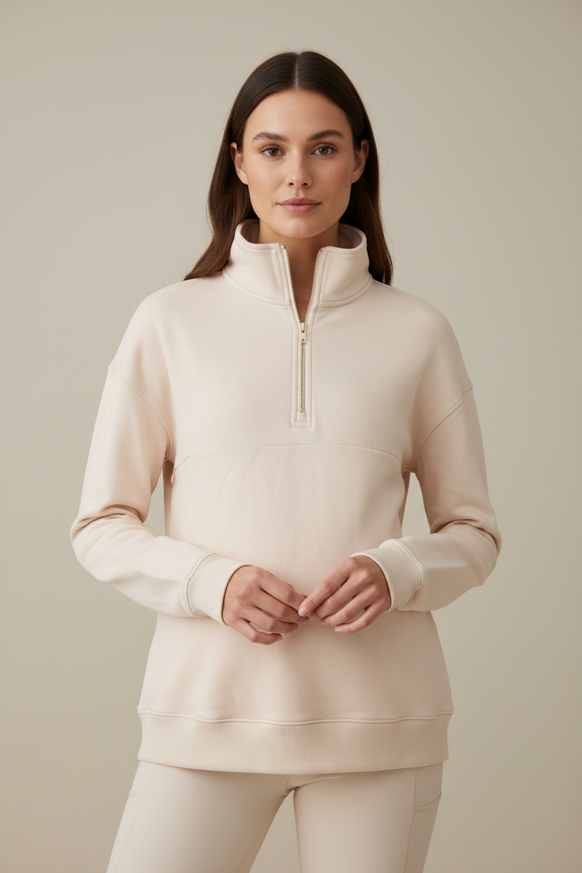 Front view - Curved panel with concealed zipper