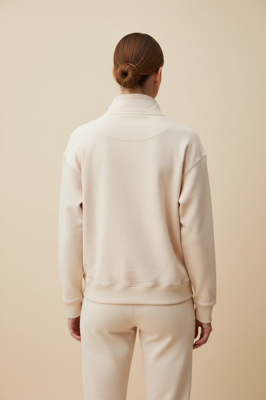 Adaptive Nursing 1/4 Zip Sweater – Cotton Athleisure Top