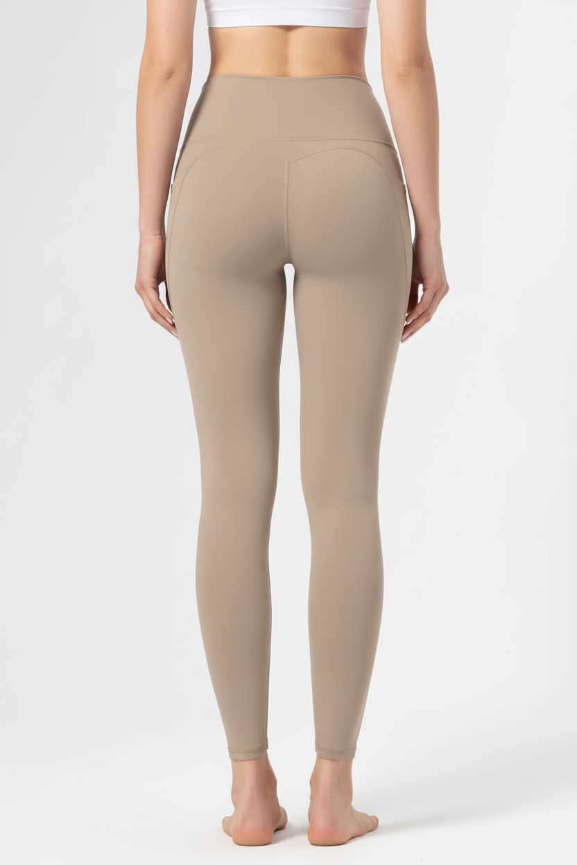 Beige leggings back view clean