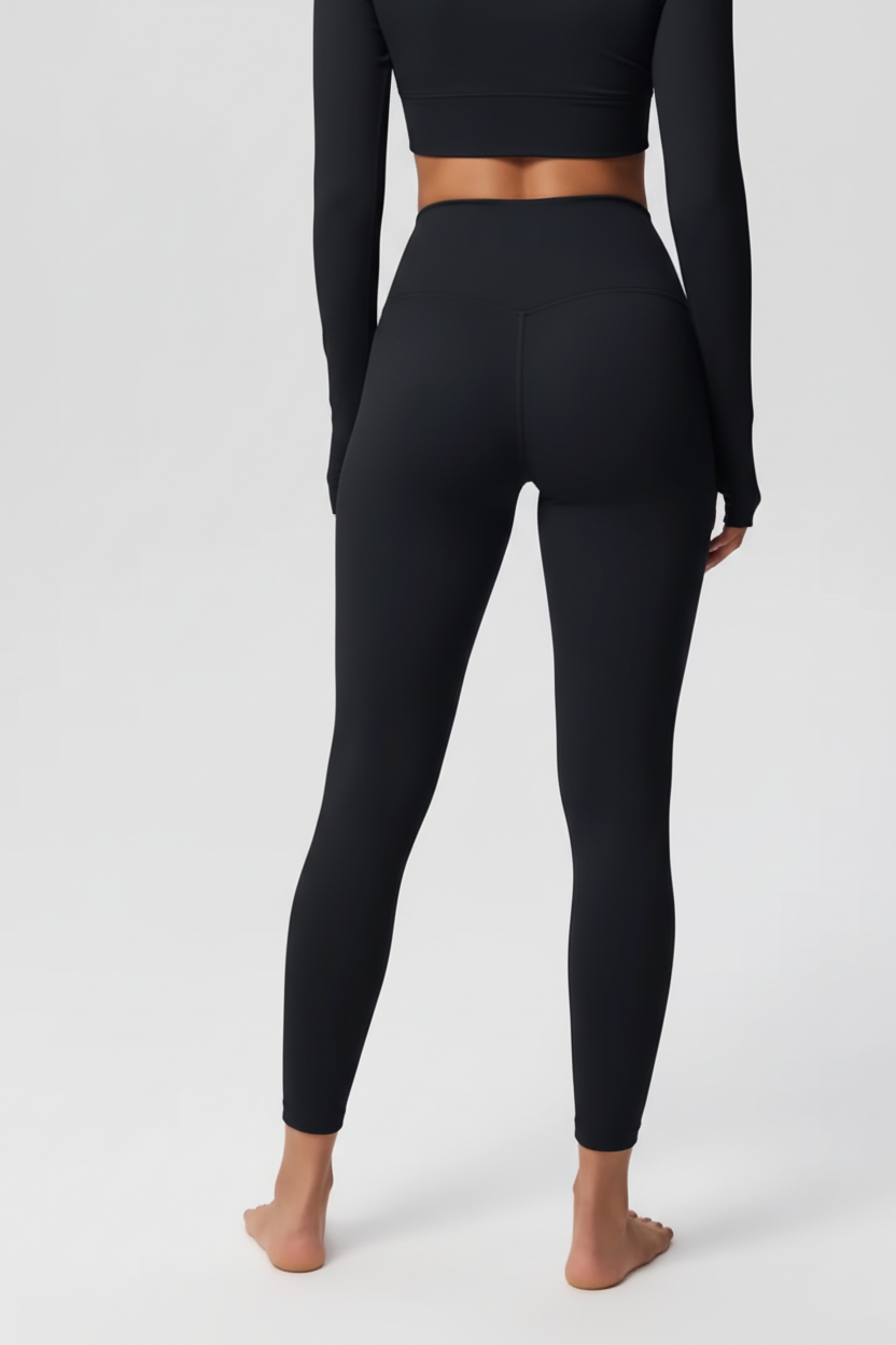 Black leggings back view