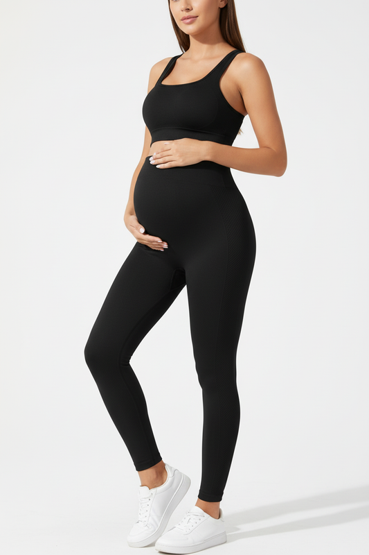 Black maternity set front clean