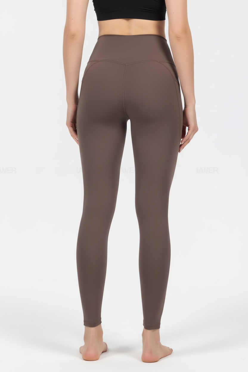 Postpartum leggings back view