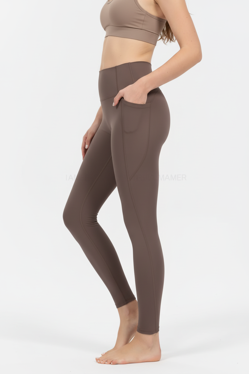 Postpartum leggings side view